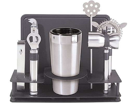 3. Oggi Pro Stainless-Steel 10-Piece Cocktail Shaker