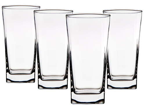 5. Red Series Square Highball Glass