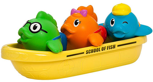 5. Munchkin Bath Toy, School of Fish