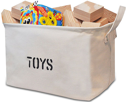 10. Canvas Storage Bin for Toy Storage