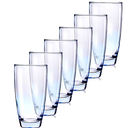 4. MKSA Heavy Base Highball Beverage Glasses 13oz