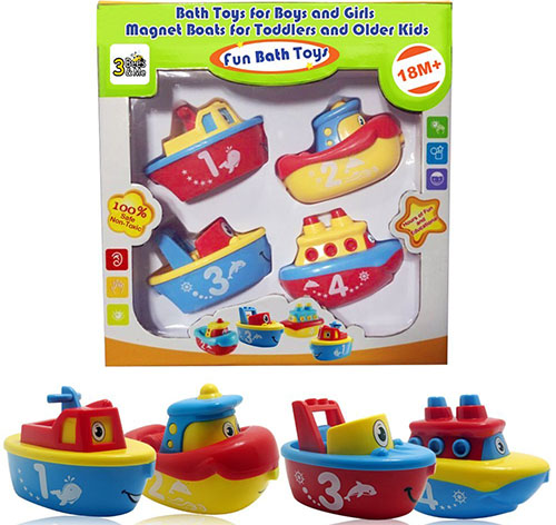 4. 3 Bees & Me Bath Toys for Boys and Girls
