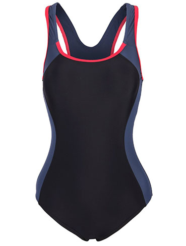 1. Backless Splice One Piece Swimsuit