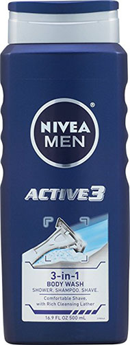 5. NIVEA Men Active3 3-in-1 Body Wash