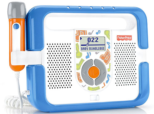 1. fisher-price kid tough music player with microphone, blue