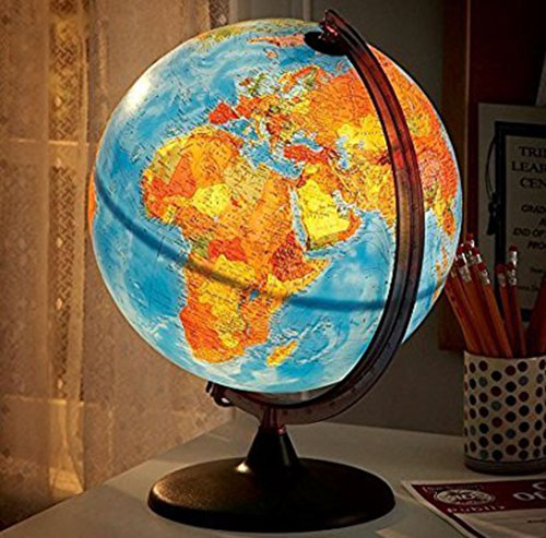 5. Electric Illuminated Orion Relief World Globe