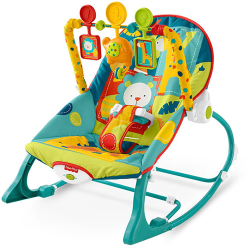 6. fisher-price infant to toddler rocker, dark safari