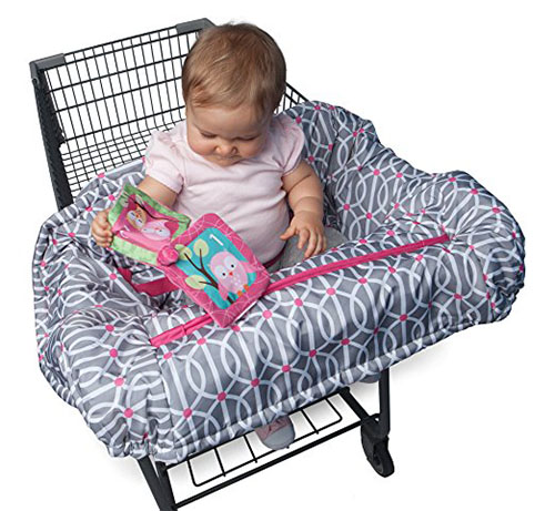 9. Boppy shopping cart and high chair cover, park gate pink