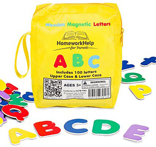 6. Classic Collection Of 100 Wooden, Magnetic Letters