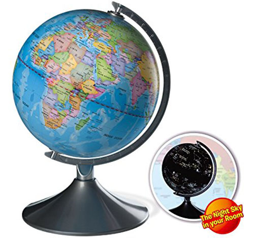 2. Interactive Globe for Kids, 2 in 1, Day View World Globe