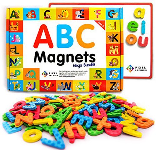 1. Pixel Premium ABC Magnets for Kids Gift Set