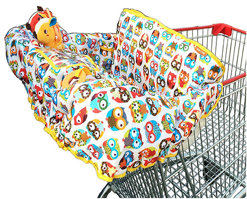 4. Crocnfrog 2-in-1 cotton shopping cart cover| high chair cover for baby