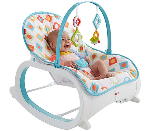 3. fisher-price infant to toddler rocker, geo diamonds