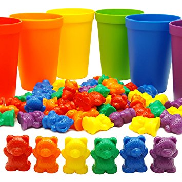 3. 60 Rainbow Counting Bears Skoolzy