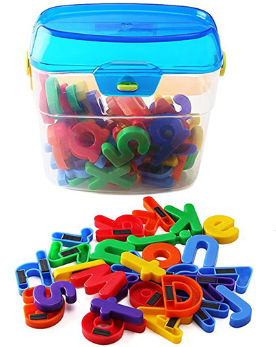 8. EduKid Toys 72 Magnetic Letters & Numbers