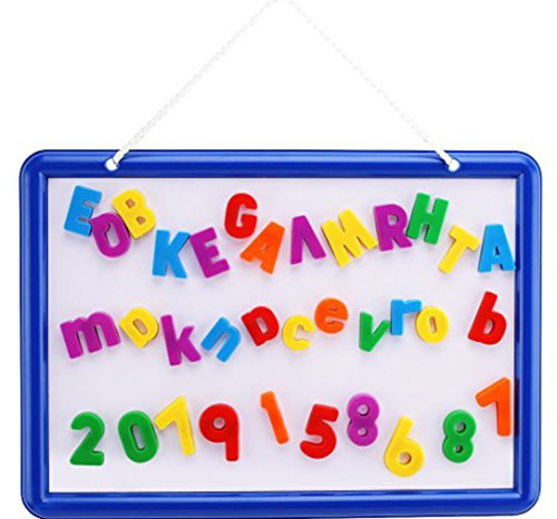 7. Magnetic Whiteboard with 109 Alphabet Letters & Numbers