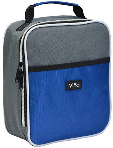 6. Vina Portable Lunch Bag, Blue