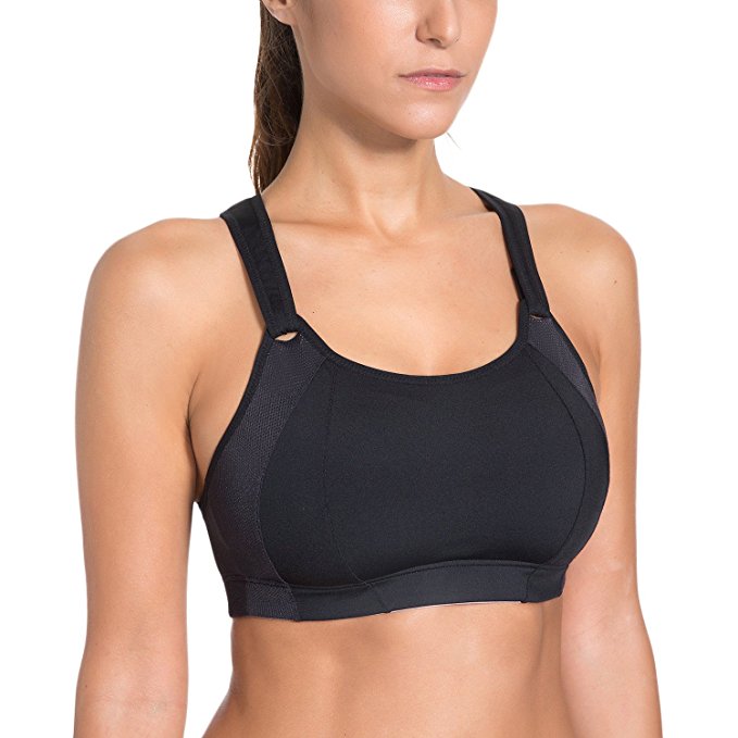 2. Front Adjustable Lightly Padded Racerback High-Impact Sports Bra