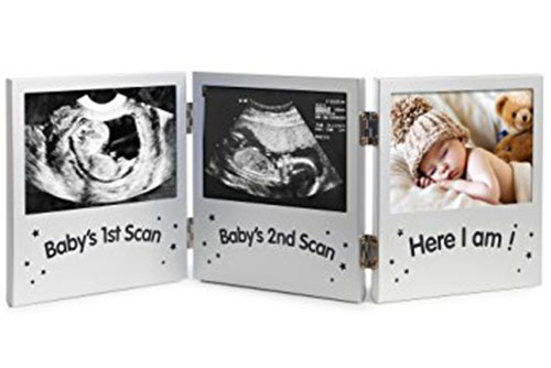 1. VonHaus Triple Picture Frame for Keepsake Ultrasound/Sonogram Images and Baby Photo