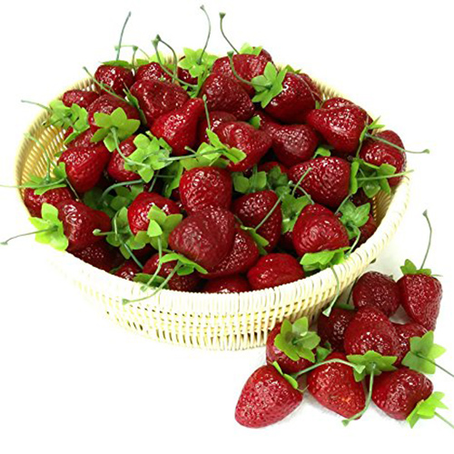 4. Gresorth 30pcs Artificial Small Dard Red Strawberry