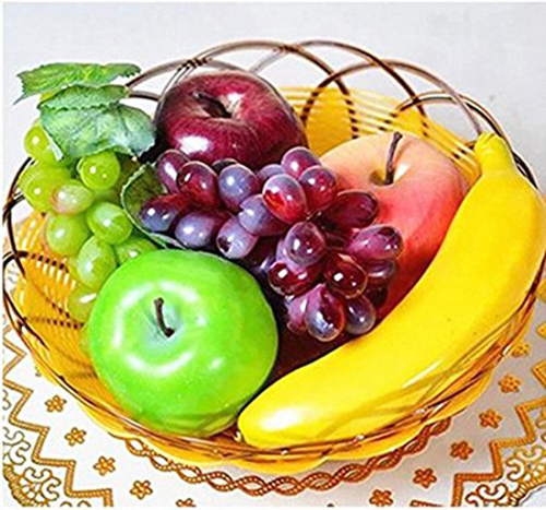 5. JKing Artificial Plastic Realistic Looking 6 Mixed Fruits Simulation Plastic Decorative Fruits Display