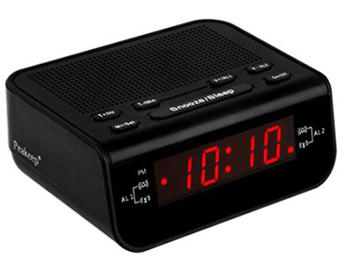 5. Peakeep Little Digital FM Alarm Clock Radio