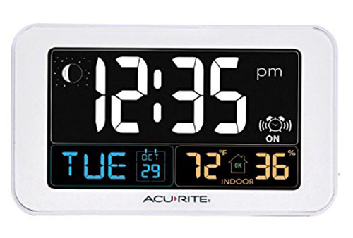 5. AcuRite 13040 Intelli-Time Alarm Clock