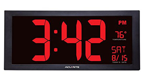 4. AcuRite 75100 Oversized LED Clock