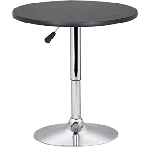 2. Topeakmart Pub Table Adjustable 360 Swivel Round Bar Table