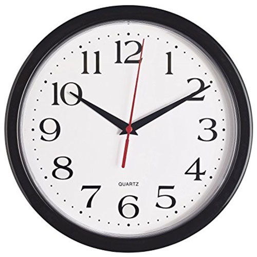 5. Bernhard - Black Wall Clock