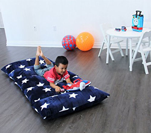 1. Heart to Heart Kid's Floor Lounger, Navy Blue