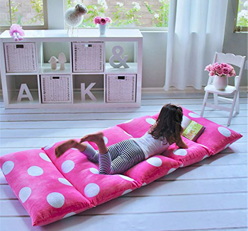 3. Heart to heart girl's floor lounger, King size, hot pink