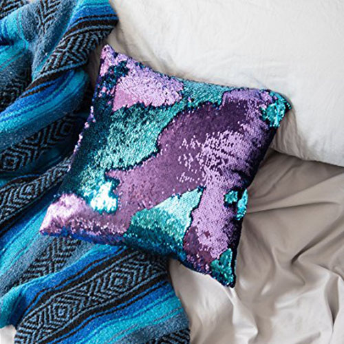 10. Mermaid Pillow, Aqua Purple