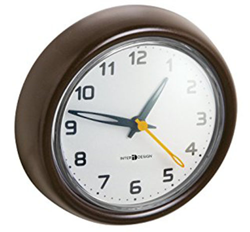 7. mDesign Suction Clock for Bathroom or Shower