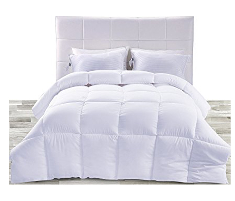 2. Utopia Bedding Queen White Down Alternative Comforter