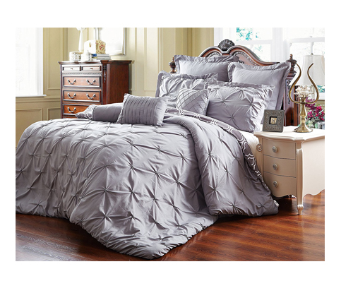 5. Unique Home 8 Piece Comforter Set (Queen, Grey)