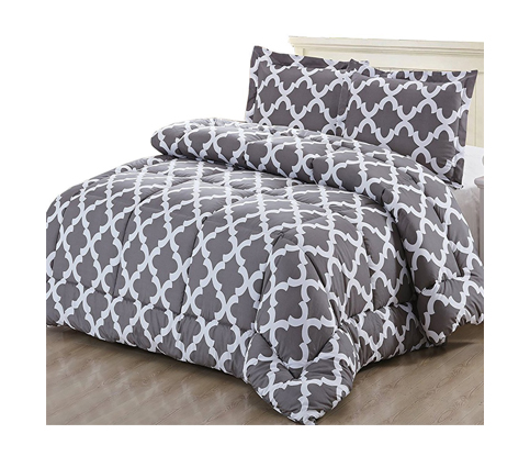 4. Utopia Bedding Printed Comforter Set