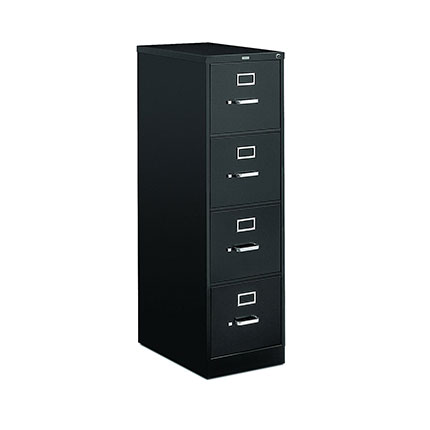 7. HON Black 4-Drawer Filing Cabinet (H514)