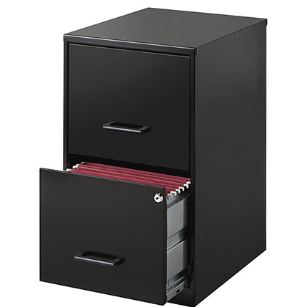 2. Lorell Black 2-Drawer File Cabinet (14341)