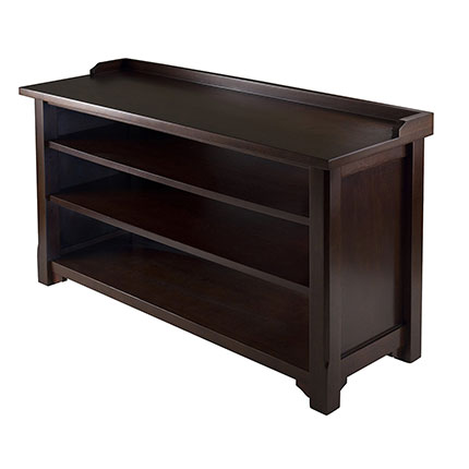 7. Winsome Storage Hall Bench with Shelves