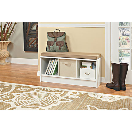 3. ClosetMaid White 3-Cube Storage Bench