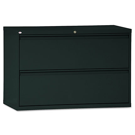 8. Alera Black 2-Drawer Lateral File Cabinet (LF4229BL)