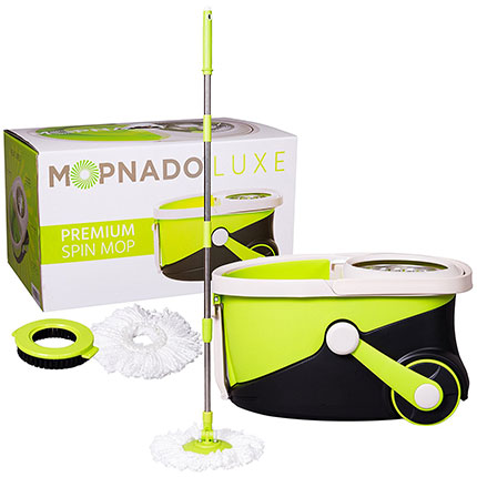 2. Mopnado Lime Rolling Spin Mop with 2 Mop Heads