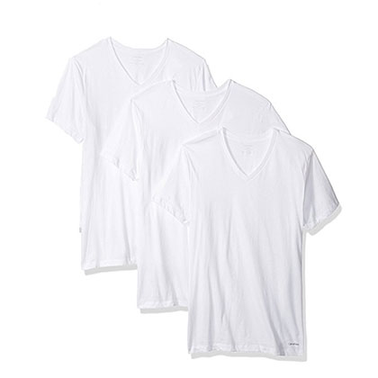 6. CALVIN KLEIN Cotton Classics V-Neck T-Shirt