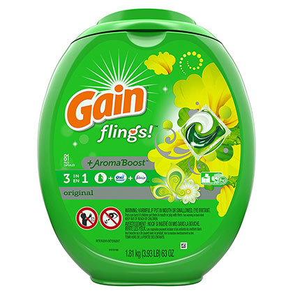 4. Gain Flings Laundry Detergent Pacs (81 Count)