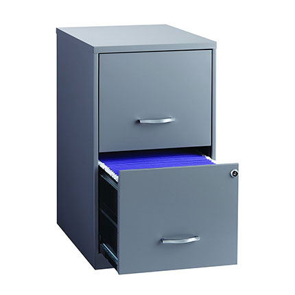4. Space Solutions Gray 2-Drawer File Cabinet with lock