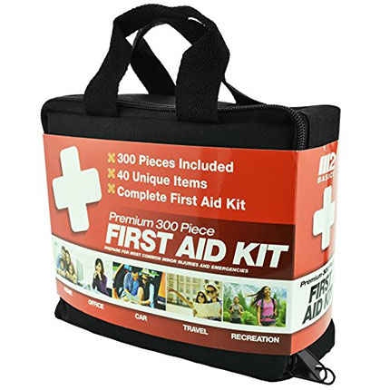 3. M2 BASICS 300 Piece First Aid Kit w/Bag