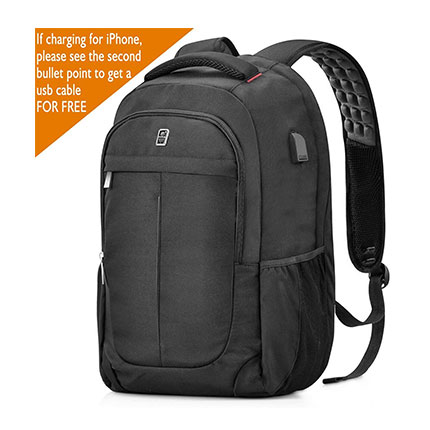 5. Sosoon Black Laptop Backpack